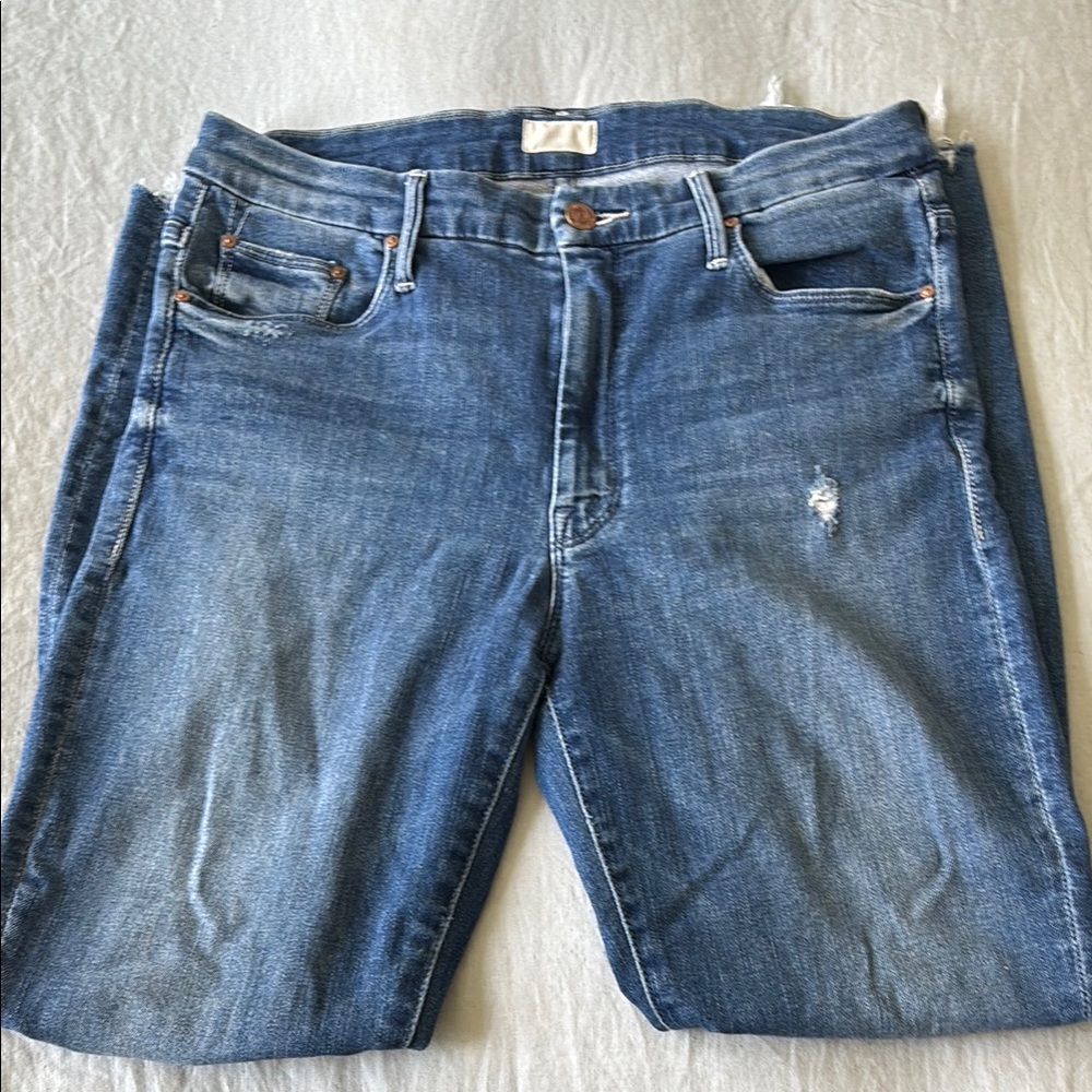 MOTHER Frayed Skinny Jeans